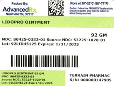 Lable1 (Lidopro Ointment 80425 0332 01)